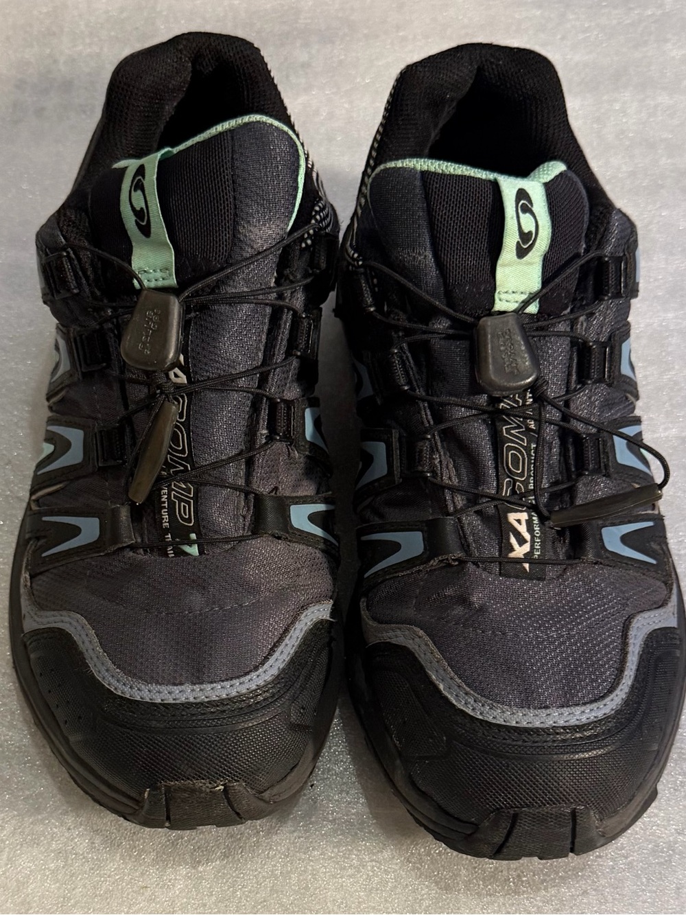 Salomon XA COMP 7 TRAIL Denim Women's Black with Gray Mint /Lucite.